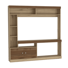 Mesa Para Tv Roy, Café Claro y Castaño, con Espacio Para Televisor de Hasta 55 Pulgadas