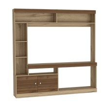 Mesa Para Tv Roy, Café Claro y Castaño, con Espacio Para Televisor de Hasta 50 Pulgadas