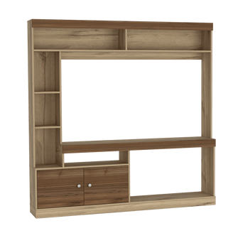 Mesa Para Tv Roy, Café Claro y Castaño, con Espacio Para Televisor de 50 Pulgadas Cop