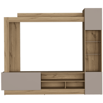 Mesa Para Tv Bayern, Café Claro, con Espacio Para Televisor de Hasta 65 Pulgadas