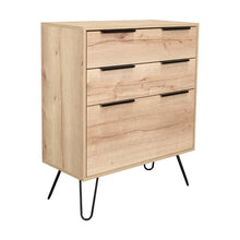 Organizador Concet, Cafe claro y Wengue, con tres cajones