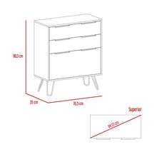 Organizador Concet, Cafe claro y Wengue, con tres cajones