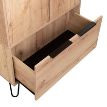 Closet Ali, Café Claro y Wengue, con Dos Puertas y Cajonera