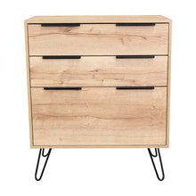 Organizador Ali, Café Claro y Wengue, con 3 Cajones y Amplio Espacio de Almacenamiento