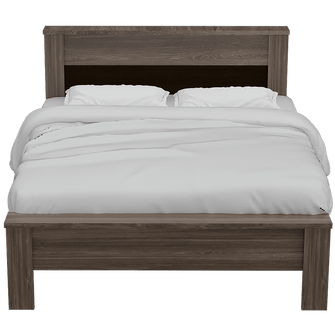 Cama Doble Cantabria, Avellana y Wengue, Incluye Tendido de Tablas Ideal