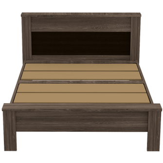 Cama Doble Cantabria, Avellana y Wengue, Incluye Tendido de Tablas Ideal