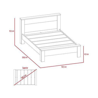 Cama Doble Cantabria, Avellana y Wengue, Incluye Tendido de Tablas Ideal