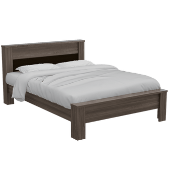 Cama Doble Cantabria, Avellana y Wengue, Incluye Tendido de Tablas Ideal