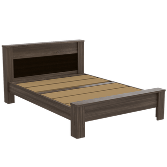 Cama Doble Cantabria, Avellana y Wengue, Incluye Tendido de Tablas Ideal