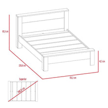 Combo Para Habitación Repoll, Incluye Cama Doble, Mesa de Noche y Organizador