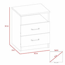 Combo Para Habitación Repoll, Incluye Cama Doble, Mesa de Noche y Organizador