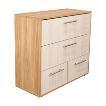 Organizador Sevin, Fresno Europeo y Blanco Duqueza, con cuatro cajones para guardar objetos personales