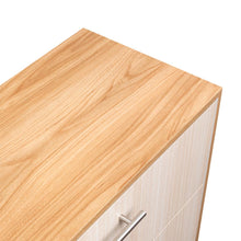 Organizador Sevin, Fresno Europeo y Blanco Duqueza, con cuatro cajones para guardar objetos personales