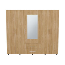 Closet Montano 230, Fresno Europeo y Blanco, con Espejo