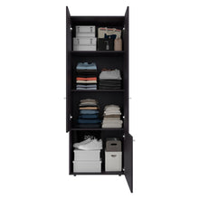 Closet Beico II, Fresno Europeo y Blanco Duqueza, con tres Puertas Abatibles y cuatro entrepaños ZF
