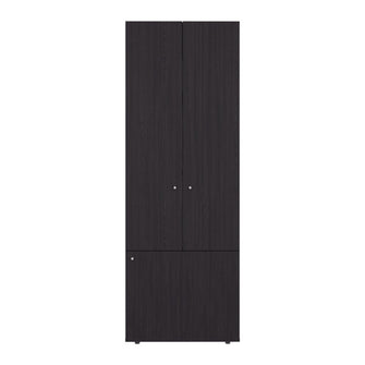 Closet Beico II, Fresno Europeo y Blanco Duqueza, con tres Puertas Abatibles y cuatro entrepaños ZF
