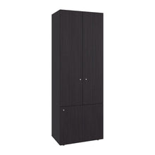 Closet Beico II, Fresno Europeo y Blanco Duqueza, con tres Puertas Abatibles y cuatro entrepaños ZF