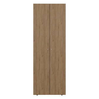 Closet Beico, Fresno Europeo y Blanco Duqueza, con dos Puertas Abatibles y un Tubo cromado ZF