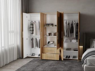 Closet Grays, Fresno Europeo y Blanco Duqueza, puerta con Espejo