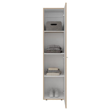 Closet Alma, Fresno Europeo Y Blanco, Una puerta abatible y entrepaños para guardar ropa ZF