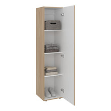 Closet Alma, Fresno Europeo Y Blanco, Una puerta abatible y entrepaños para guardar ropa ZF