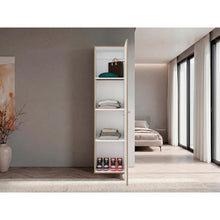 Closet Alma, Fresno Europeo Y Blanco, Con Espejo, una puerta abatible variedad de entrepaños ZF
