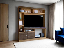 Mesa Para Tv Roy, Fresno Europeo y Milan, con Espacio Para Televisor de 50 Pulgadas