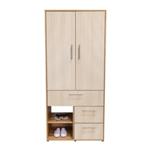 Closet sevilla, Fresno Europeo, con dos puertas abatibles y tres cajones
