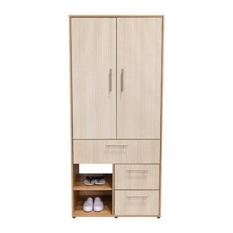 Closet sevilla, Fresno Europeo, con dos puertas abatibles y tres cajones