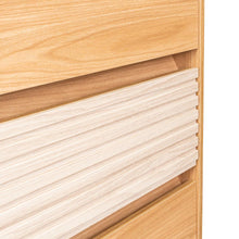 Organizador Wandda,Fresno Europeo y Roble Natural, con tres cajones