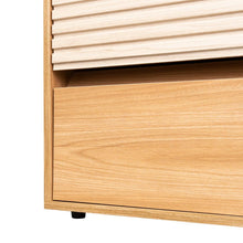 Organizador Wandda,Fresno Europeo y Roble Natural, con tres cajones