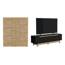 Combo Habitación Glock, Incluye Closet y Mesa Para TV