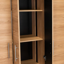 Clóset Bariloche Bombay Eco, Fresno Europeo y Wengue , con Variedad de Entrepaños y Cuatro Puertas Abatibles