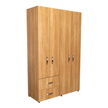 Closet Barin 120, Fresno Europeo y Wengue, con cajones de gran capacidad para su almacenamiento