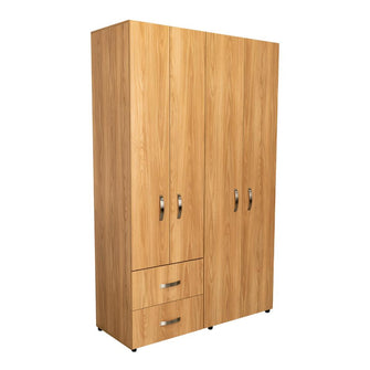 Closet Barin 120, Fresno Europeo y Wengue, con cajones de gran capacidad para su almacenamiento