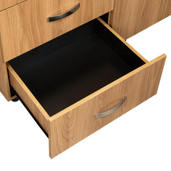 Closet Barin 120, Fresno Europeo y Wengue, con cajones de gran capacidad para su almacenamiento