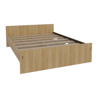 Cama Doble Cley, Fresno Europeo y Wengue, incluye tendido de tablas