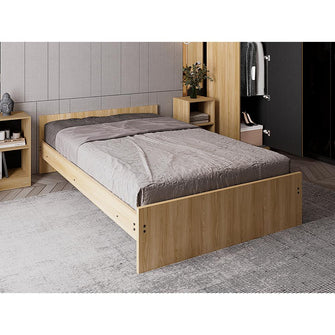 Combo para Habitación Boust, Incluye Cama Doble - Colchón y Mesa de Noche