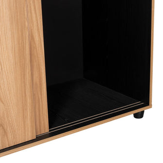 Closet Angelo 150, Fresno Europeo y Wengue, con Tres Puertas Corredizas