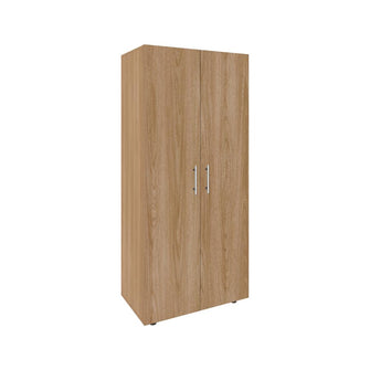 Closet Tera, Fresno Europeo y Wengue, Dos Puertas Abatibles y Dos Tubos Cromados
