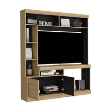 Mesa Para Tv Roy, Fresno Europeo y Wengue, con Espacio Para Televisor de 50 Pulgadas