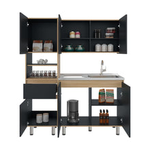 Cocina Integral y Alacena Dali, Fresno Europeo y Wengue, Incluye Mesón Socoda Derecho ZF