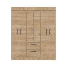 Closet Aura, Fresno Europeo y Wengue, con seis puertas y dos cajones