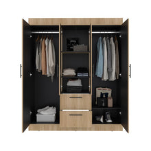 Closet Aura II, Fresno Europeo y Wengue, con cuatro puertas y dos cajones