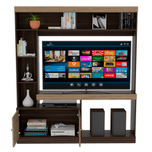 Mesa Para Tv Roy, Caoba y Miel, con Espacio Para Televisor de 50 Pulgadas
