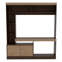 Mesa Para Tv Roy, Caoba y Miel, con Espacio Para Televisor de 50 Pulgadas