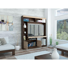 Mesa Para Tv Roy, Caoba y Miel, con Espacio Para Televisor de 50 Pulgadas