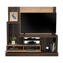 Mesa Para Tv Draven, Caoba y Miel, con Espacio Para Televisor de Hasta 55 Pulgadas