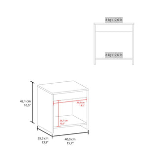 Mesa de Noche Crotam, Blanco, con diseño moderno ZF