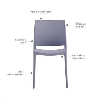 Silla Auxiliar Clásica, Gris